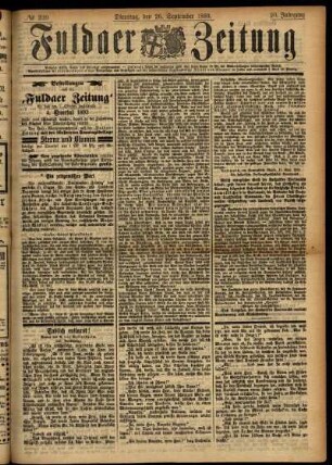 Ausgabe vom Dienstag, den 26. September 1893.