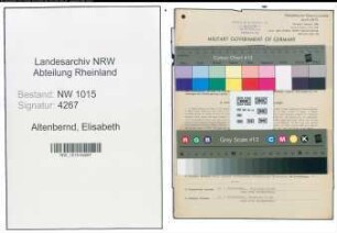 Entnazifizierung Elisabeth Altenbernd , geb. 02.09.1888 (Kauffrau)