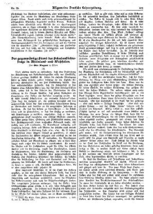 Der gegenwärtige Stand der Schulaufsichtsfrage in Rheinland und Westfalen (III.)