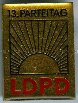 LDPD (Liberal-Demokratische Partei Deutschlands), 13. Parteitag in Weimar