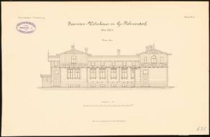 Beamtenwohnhaus, Groß Plehnendorf: Aufriss Nordansicht 1:100