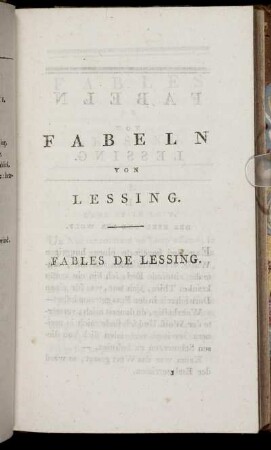 Fabeln = Fables / Von Lessing.