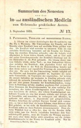 1. September 1834. No 17.