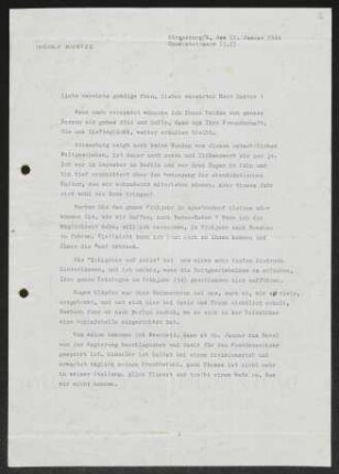 Brief von Ingolf Kuntze an Gerhart Hauptmann und Margarete Hauptmann