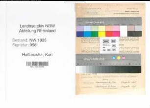 Entnazifizierung Karl Hoffmeister , geb. 21.04.1896 (Beamter)