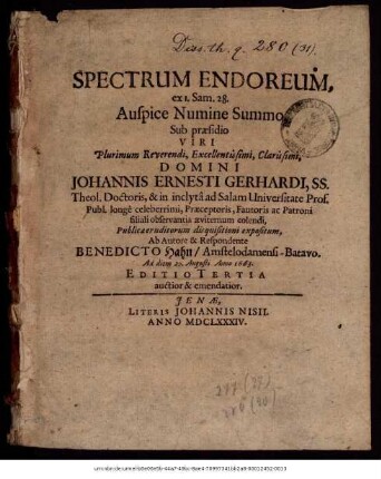 Spectrum Endoreum, ex 1. Sam. 28.
