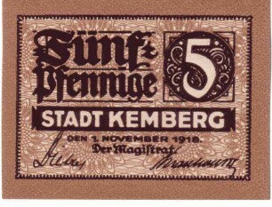 Notgeld der Stadt Kemberg
