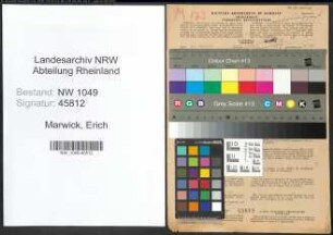 Entnazifizierung Erich Van Marwick , geb. 05.02.1913 (Ingenieur)