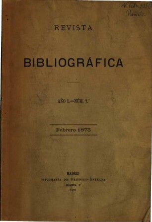 Revista bibliográfica. 1. 1873,2