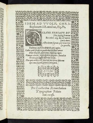 16r Idem ad Wolf. Christophorum à Rotenhan
