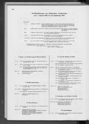 Veröffentlichungen des Statistischen Landesamtes