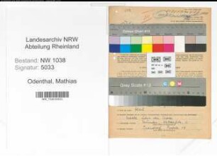 Entnazifizierung Mathias Odenthal , geb. 06.08.1896 (Leitender Angestellter)
