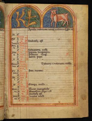 Monatsbild April (Tierkreiszeichen 'Stier')
