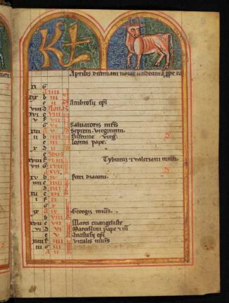 Monatsbild April (Tierkreiszeichen 'Stier')