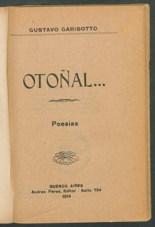 Otoñal... : poesías