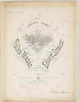 Thauperle : Polka-Mazur für d. Pianoforte comp. ; op. 42
