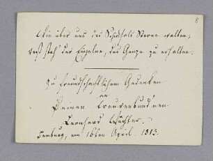 Leonhard Wächter. – Hamburg, 16.04.1813