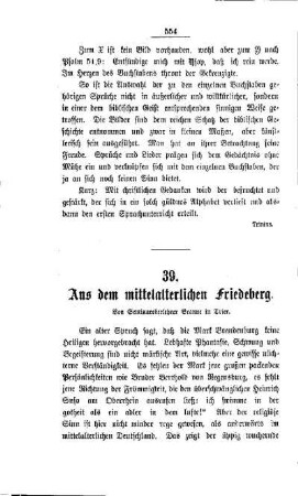 Aus dem mittelalterlichen Friedeberg