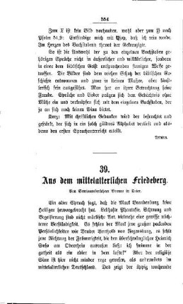 Aus dem mittelalterlichen Friedeberg