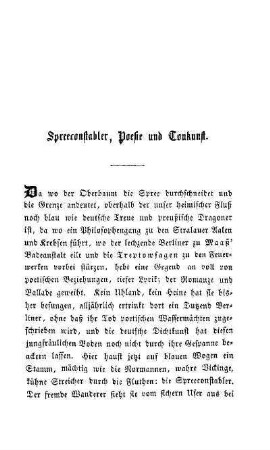 Spreeconstabler, Poesie und Tonkunst
