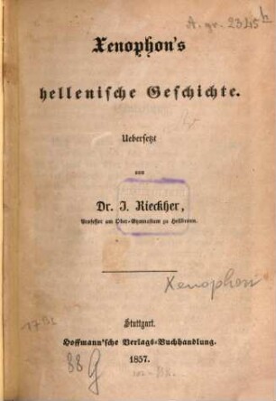 Xenophons Hellenische Geschichte