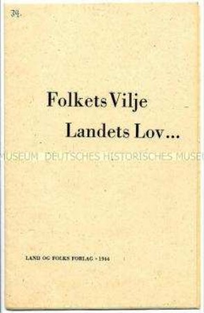 Illegale Flugschrift der Dänischen Kommunistischen Partei aus der Zeit der deutschen Besatzung