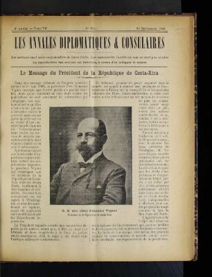 Le Message du Président de la République de Costa-Rica.