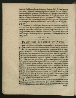 Caput II. De Principiis Naturae Et Artis.
