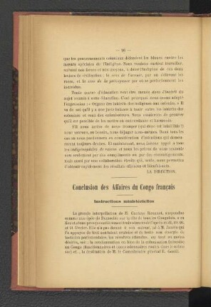 Conclusion des Affaires du Congo francais.