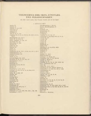 Verzeichnis der Orts-, Künstler- und Personennamen