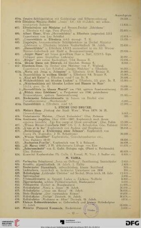 L. Stiche und Drucke (Nr. 415-424)