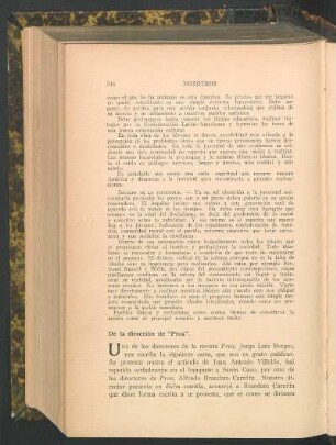 De la dirección de "Proa"