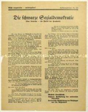 Flugblatt der Deutschen Erneuerungs-Gemeinde gegen die Zentrumspartei und Wahlaufruf für die NSDAP