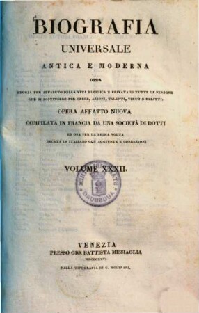 Biografia Universale antica e moderna : ossia storia per alfabeto della vita pubblica e privata di tutte le persone che si distinsero per opere, azioni, talenti, virtù e delitti, 32.. Leidardo - Limon