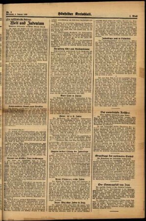 Zweite Ausgabe vom Mittwoch, den 04. Januar 1939.