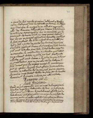 Remarques sur le livre troisieme