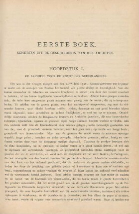 Eerste boek. Schetsen uit de geschiedenis van den archipel