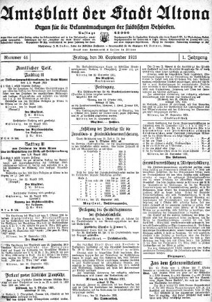 Nummer 44 : Freitag, den 30. September 1921