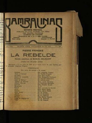 La rebelde : pieza en cuatro actos