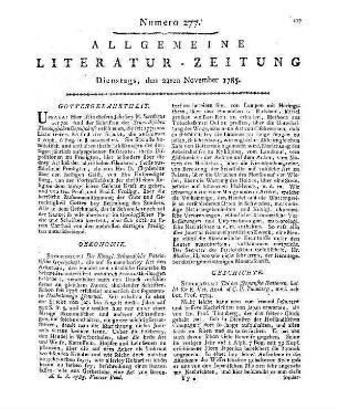 Hushallnings journal. Jg. 1785; Hefte Januar-August. Stockholm 1785