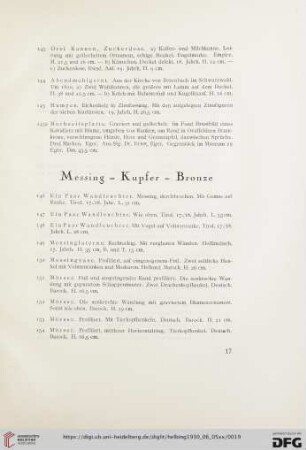 Messing, Kupfer, Bronze (Nr. 146-192)