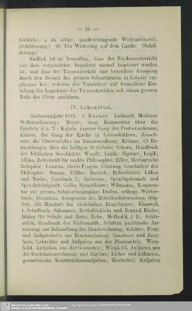 IV. Lehrmittel
