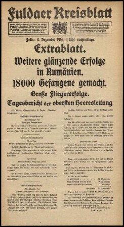 Ausgabe vom Freitag, den 08. Dezember 1916.