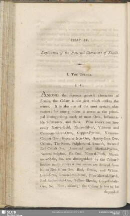 Chap. IV. Explication of the External Characters of Fossils