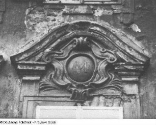 Bautzen, Kesselgasse 34. Wohnhaus (nach 1720). Detail: Fensterkartusche