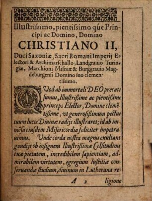 Orationes solennes duae in laudem Diuorum Principum Electorum Saxoniae, &c. D. Mauricii et D. Christiani Primi