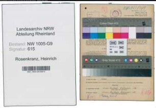 Entnazifizierung Heinrich Rosenkranz , geb. 10.03.1908 (Maurermeister)