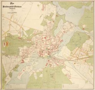 Plan der Residenzstadt Potsdam und Umgebung