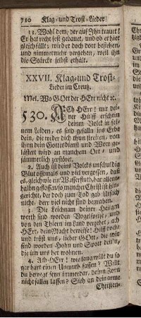 XXVII. Klag-und Trost-Lieder im Creutz.
