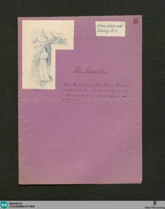 Die Lerchen - WK Mus.Ms. 50 : V, pf; G|b